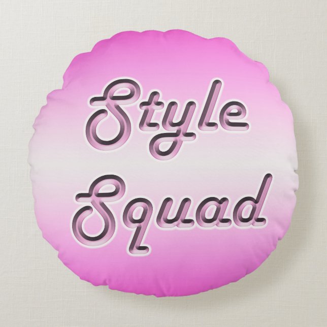Style Squad Rundes Kissen (Vorderseite)
