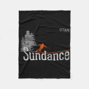 Style Sundance Utah 1980er Jahre Vintages Skifahre Fleecedecke