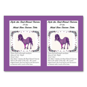 Style the Steel Horned Unicorn Trading Card Tischnummer