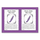 Style the Steel Horned Unicorn Trading Card Tischnummer (Rückseite)