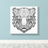 Style Tiger Head 6 Leinwanddruck (Insitu (Holzboden))