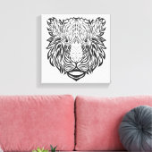 Style Tiger Head 6 Leinwanddruck (Insitu (Wohnzimmer))