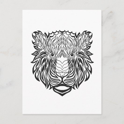 Style Tiger Head Postkarte (Vorderseite)