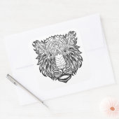 Style Tiger Head Quadratischer Aufkleber (Umschlag)