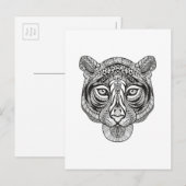 Style Tiger Postkarte (Vorne/Hinten)