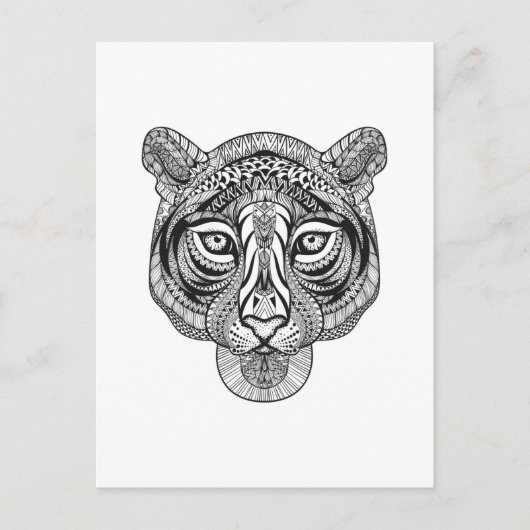 Style Tiger Postkarte (Vorderseite)