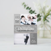 Style Tribal Silver Fotografy Business Postcard Postkarte (Stehend Vorderseite)