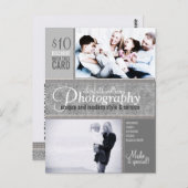 Style Tribal Silver Fotografy Business Postcard Postkarte (Vorne/Hinten)