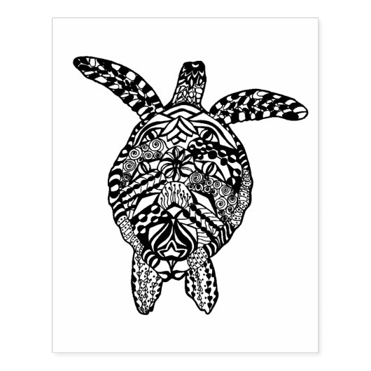 Style Turtle Gummistempel (Prägung)