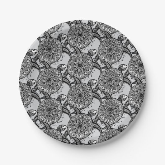 Style Turtle Pattern Pappteller (Vorderseite)