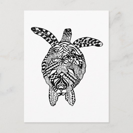 Style Turtle Postkarte (Vorderseite)
