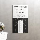 Style Tuxedo Wedding Save the Date Magnet