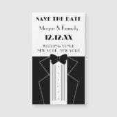 Style Tuxedo Wedding Save the Date Magnet (Vorderseite)