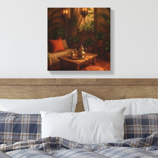  styled Moroccan boho Leinwanddruck (Insitu (Schlafzimmer))