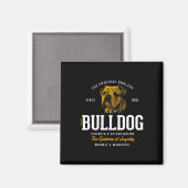 Styled Retro English Bulldog Magnet (Vorderseite/Rückseite)