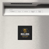 Styled Retro English Bulldog Magnet (In Situ (Geschirrspüler))