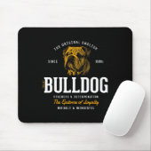 Styled Retro English Bulldog Mousepad (Mit Mouse)