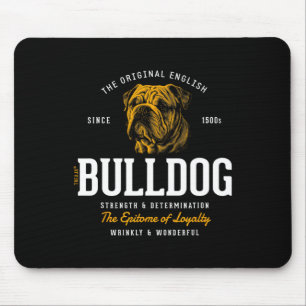 Styled Retro English Bulldog Mousepad