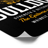 Styled Retro English Bulldog Poster (Ecke)