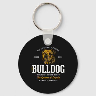 Styled Retro English Bulldog Schlüsselanhänger