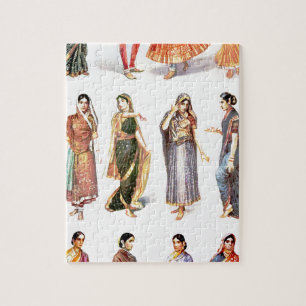 Styles_of_Sari Vintager Druck Puzzle
