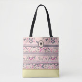 Stylierte Abstrakte Textilmuster-Tasche Tasche (Vorderseite)