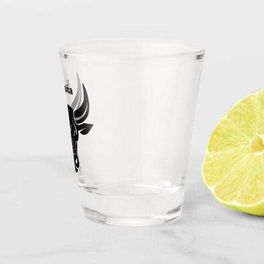 Styliertes Bull-Sonderschussglas Schnapsglas (Rechts)