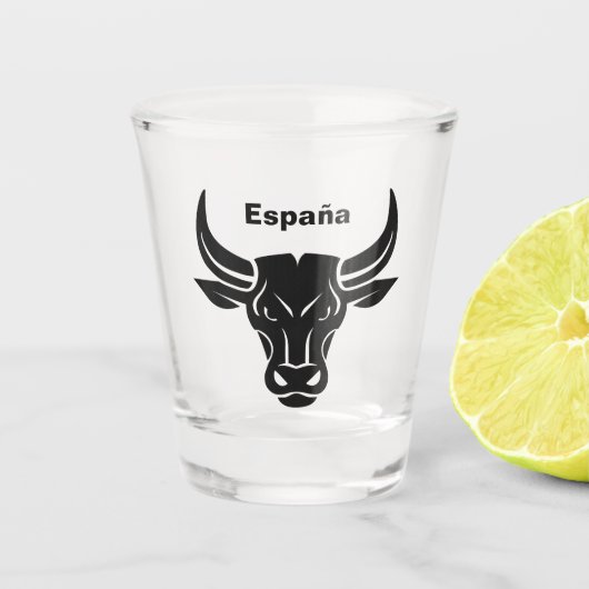 Styliertes Bull-Sonderschussglas Schnapsglas (Vorderseite)