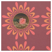 Styliertes Sun/Blume Muster mit IHREM FOTO Stoff (Nahaufnahme)