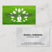 Styliertes Tree-Logo | Gras schneiden Visitenkarte (Vorne/Hinten)