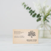 Styliertes Tree-Logo | Hintergrund des Textes Visitenkarte (Stehend Vorderseite)