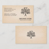 Styliertes Tree-Logo | Hintergrund des Textes Visitenkarte (Vorne/Hinten)