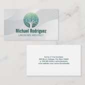 Styliertes Tree-Logo | Landschaftsgärtner Visitenkarte (Vorne/Hinten)