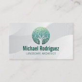 Styliertes Tree-Logo | Landschaftsgärtner Visitenkarte (Vorderseite)