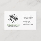 Styliertes Tree-Logo Visitenkarte (Rückseite)