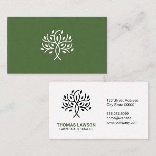 Styliertes Tree-Logo Visitenkarte (Vorne/Hinten)
