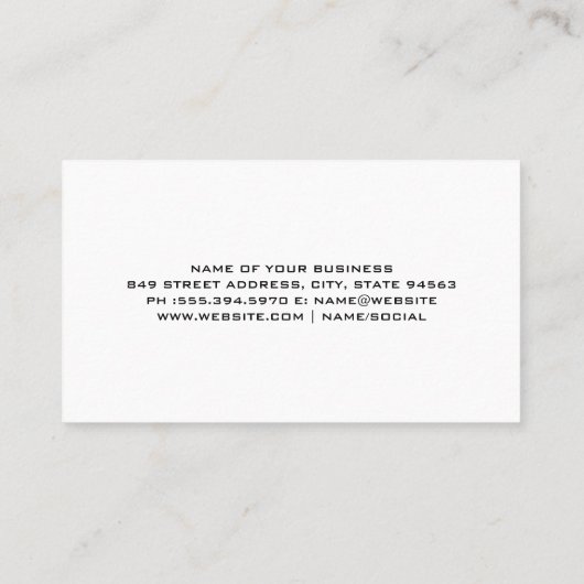 Styliertes Tree-Logo Visitenkarte (Rückseite)