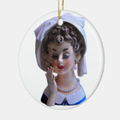 Stylin' Lady Head Vase Manicure Hat Eyelashes Keramik Ornament (Links)