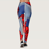 Styling-Blume und Blätter Leggings (Rückseite)