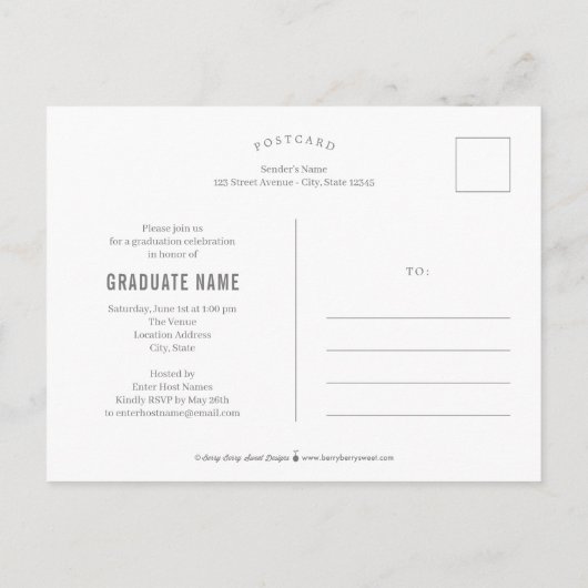 Styling Gallery Editable Color Abschluss Postkarte (Rückseite)