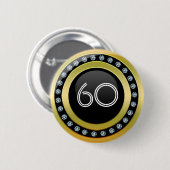 Stylis 60 Schablonenknopfschwarzes, -gold und Button (Vorne & Hinten)