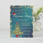 Stylis Christmas Tree, Stars Christmas Company Einladung (Stehend Vorderseite)