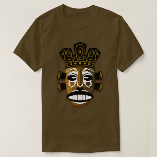 STYLISCH-AFRIKANISCHE GERICHTSMASKILLUSTRATION T-Shirt (Design vorne)
