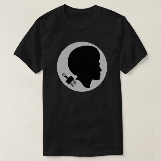 STYLISCH AFRO MAN MIT AFRO PICK T-Shirt (Design vorne)