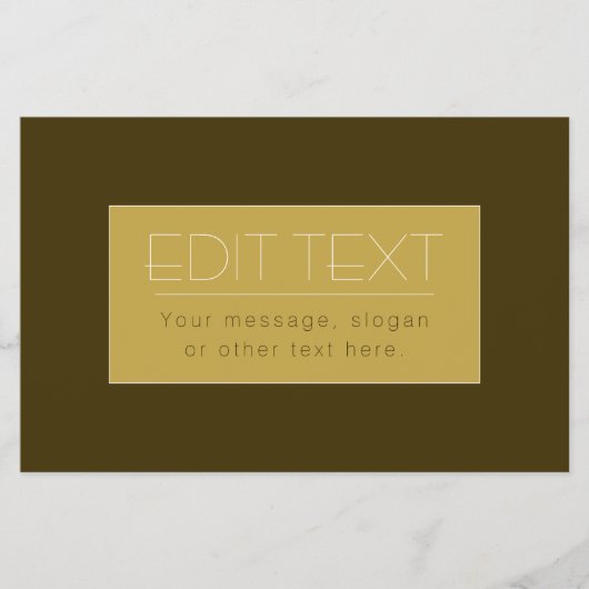 Stylisch bearbeitbare Textvorlage | Vintages Gold Flyer (Vorne)