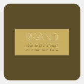 Stylisch bearbeitbare Textvorlage | Vintages Gold Quadratischer Aufkleber (Vorderseite)