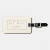 Stylisch bearbeitbare Vorlage | Off-white & Dark B Gepäckanhänger (Vorderseite horizontal)