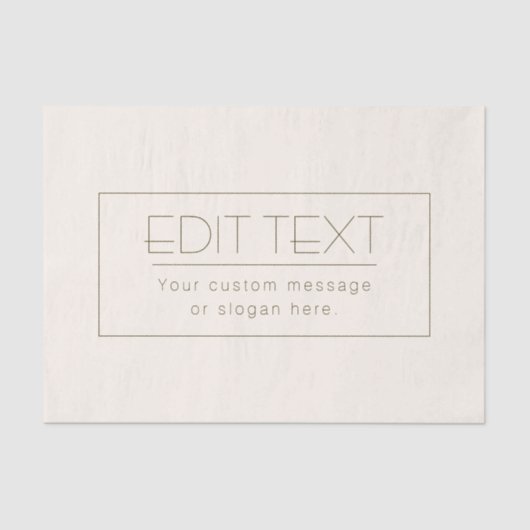 Stylisch bearbeitbare Vorlage | Off-white & Dark B Seidenpapier (Vorderseite)