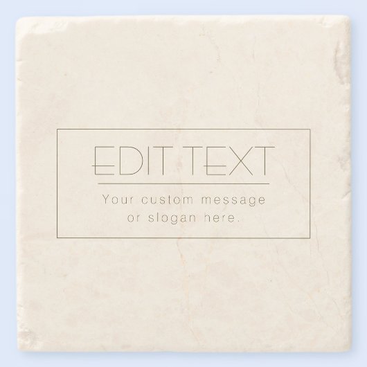 Stylisch bearbeitbare Vorlage | Off-white & Dark B Steinuntersetzer