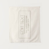 Stylisch bearbeitbare Vorlage | Off-white & Dark B Wandteppich (Vorderseite)